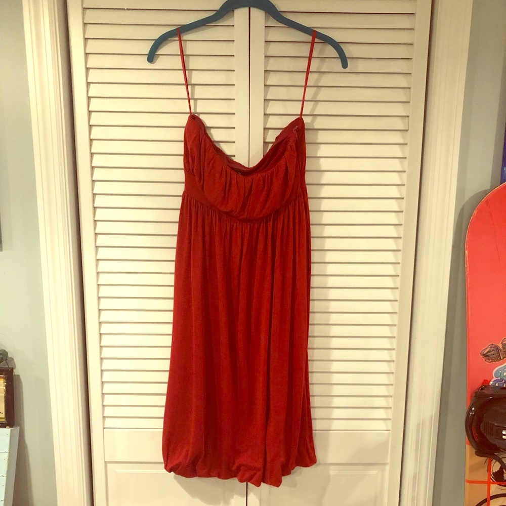 Red cocktail dress